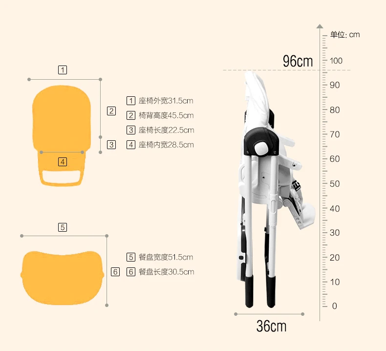 Ремнями безопасности пятиточечными Портативный складной регулируемый детский высокий стульчик для кормления детей игрушечный стул Детская двуспальная пластина стульчик для кормления K06