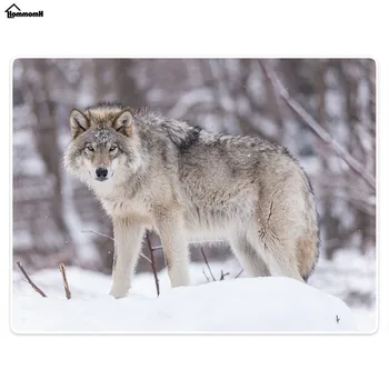 

Blanket Comfort Warmth Soft Plush Wolves watch the camouflage gray Personality pattern Fashion