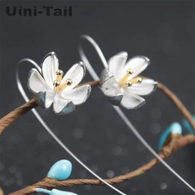 Uini Tail горячие новые серьги ручной работы из искусственного серебра оригинальные