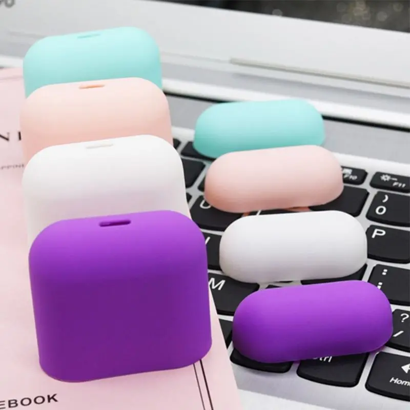 

Double color Shockproof Protection Sleeve Silicone Case For Airpods Headphones Wireless Bluetooth Soft Shell