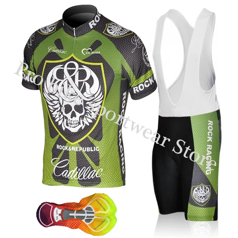 Рок Гонки классический летний Велоспорт Джерси MTB велосипедная одежда короткий рукав велосипед спортивная одежда трико Ropa Ciclismo Hombre 16D гель - Цвет: Cycling jersey set17