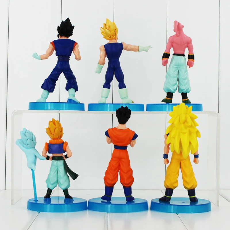 6 шт./лот Dragon Ball Z Super Saiyan плавки Vegeta Goku Gohan Frieza Cell Beerus Gotenks uub Фигурки игрушки Рождественский подарок