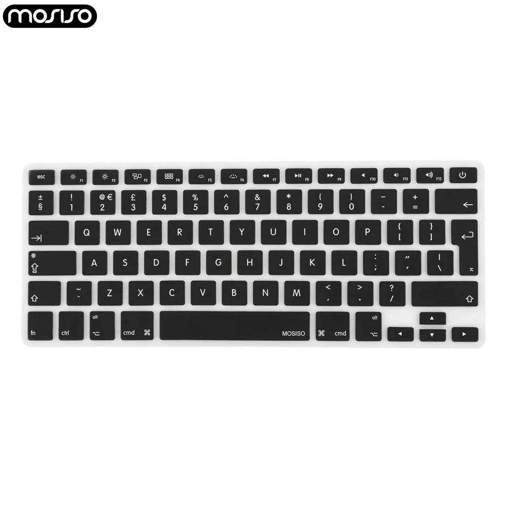 MOSISO Европа/Великобритания английская клавиатура для ноутбука Macbook Air 13 A1466/A1369 Pro 15