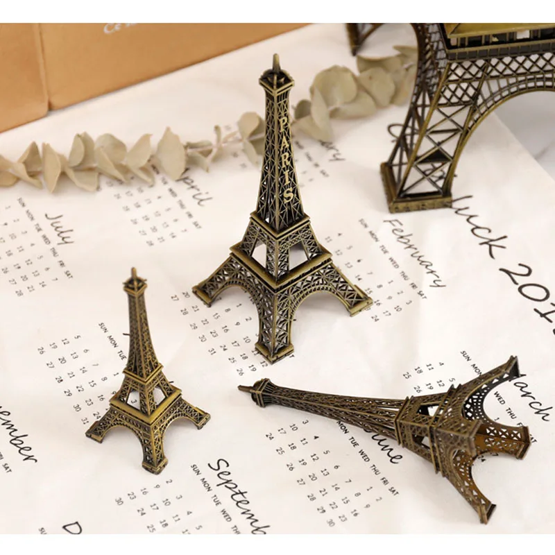 8-60cm Metal Paris Eiffel Tower Crafts Creative Souvenir Vintage Figurine Craft  Model Table Miniature Desk Ornaments Home Decor (5)