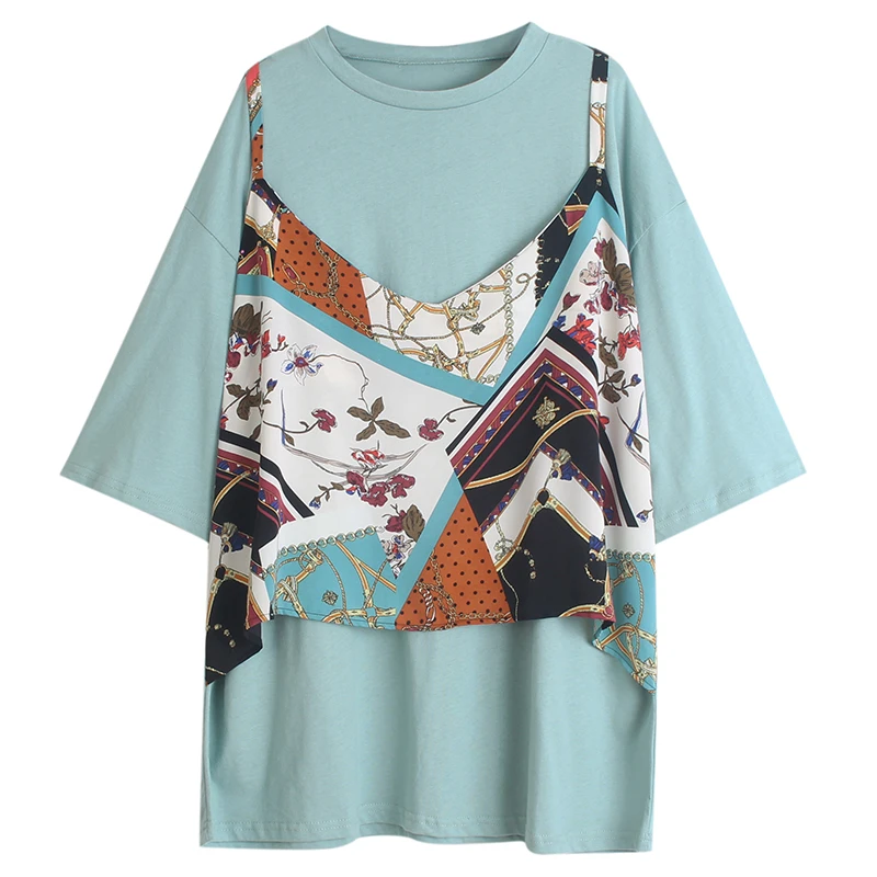 

2019 Spring and Summer Loose Personality T-shirts Cotton Casual Short T-shirts Solid O-Neck Harajuku Tshirt