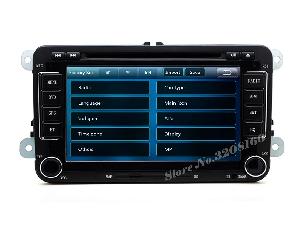 Top rns510 2din 7" Car DVD Player for VW JETTA PASSAT/B6/CC GOLF 5/6 POLO Touran Tiguan Caddy SEAT with Radio BT swc GPS free map 12