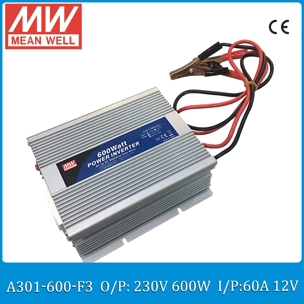 

Original Meanwell A301-600-F3 60A 12VDC to 230VAC 600W Modified Sine Wave DC/AC Power Inverter