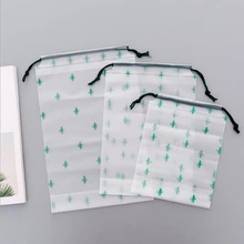 Bolsa de almacenamiento con cordón de Cactus estuche de maquillaje de viaje bolsa de almacenamiento de ropa resistente al agua diversos ordenar bolsa para cosméticos Beaut Kit de mujer(China)