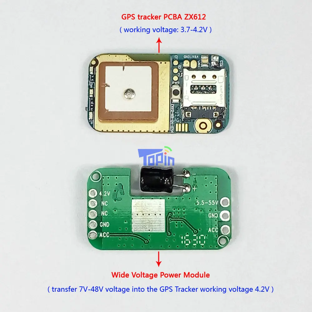 Topin CT1 CT1-b мини настоящий GPS трекер локатор анти-вор для автомобиля Авто Мото грузовик Вход широкий Voltage7V 12V 24V 48V