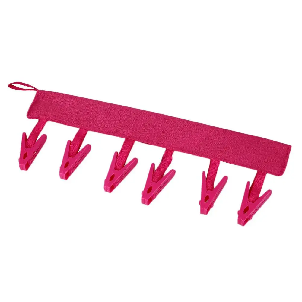 

Portable Foldable Sock Drying Rack Coat Travel Hotel Clothespin Hanger Clip