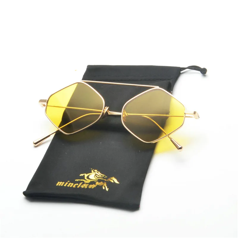 Сексуальные женские фиолетовые солнцезащитные очки, женские брендовые дизайнерские винтажные хип-хоп очки, металлические Мужские квадратные солнцезащитные очки, ретро желтые очки NX