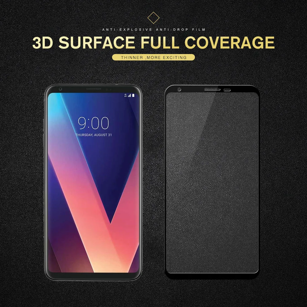 Защита экрана DEROZAN для LG V30 стекло для LG V30 Plus закаленное стекло 3D изогнутое полное покрытие пленка H930 H930DS H933 H931 H932