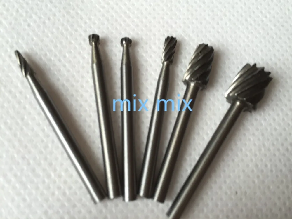 Fixmee Genuine Quality 6Pc HSS Routing Router Bits Burr Rotary Tools