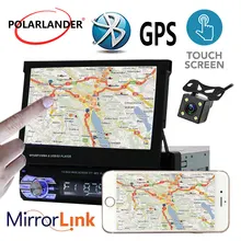 1 DIN 7 inch Stereo Car Radio MP4 GPS Navigation touch Screen Bluetooth TF USB FM rear camera selection Mirror Link