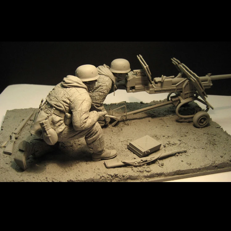1/16 каучуковая фигурка комплект для строительства солдат с canon(не входит в комплект
