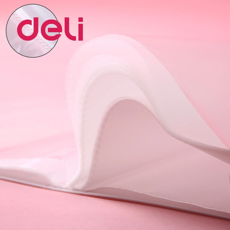 Deli 1 шт. маленькая свежая прозрачная папка формата А4 30/40/60 страниц многослойная