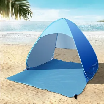 

JUJOBABY pop up open beach tent 2-3 person sunshelter mash up color UV-protect quick automotic open for outdoor fishing camping