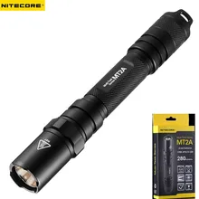 Free Shipping Nitecore MT2A Flashlight CREE XP-G R5 LED 3 Mode Flashlight 280 lumens Mini LED Torch Nitecore Flashlight free shipping 2018 new nitecore concept 2 c2 6500 lumens 4 x cree xhp35 hd rechargeable outdoor camping searching flashlight