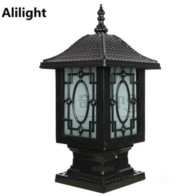 Chinese Traditional Lantern Decor Aluminum Landscape Lighting Chinese Traditional Lantern Decor Aluminum Landscape Lighting Outdoor Post Lights Garden Columns Pillar Lamp Wall Mount