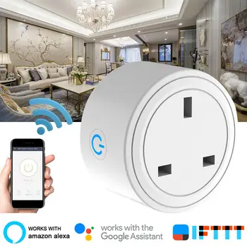 

Smart Home US UK EU Wifi Smart Plug with Power Monitor Wifi Wireless Smart Socket Outlet with Google Home Alexa Voice Control