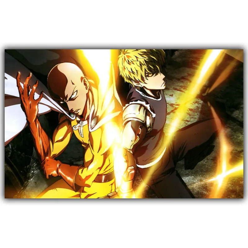 ONE PUNCH MAN Saitama художественный Шелковый плакат печать 3 Размера Японского Аниме