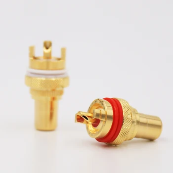 

HIGH PERFOMACNE GOLD PLATE RCA FEMALE CONNECTOR CHASSIS SOCKETS RCA Socket