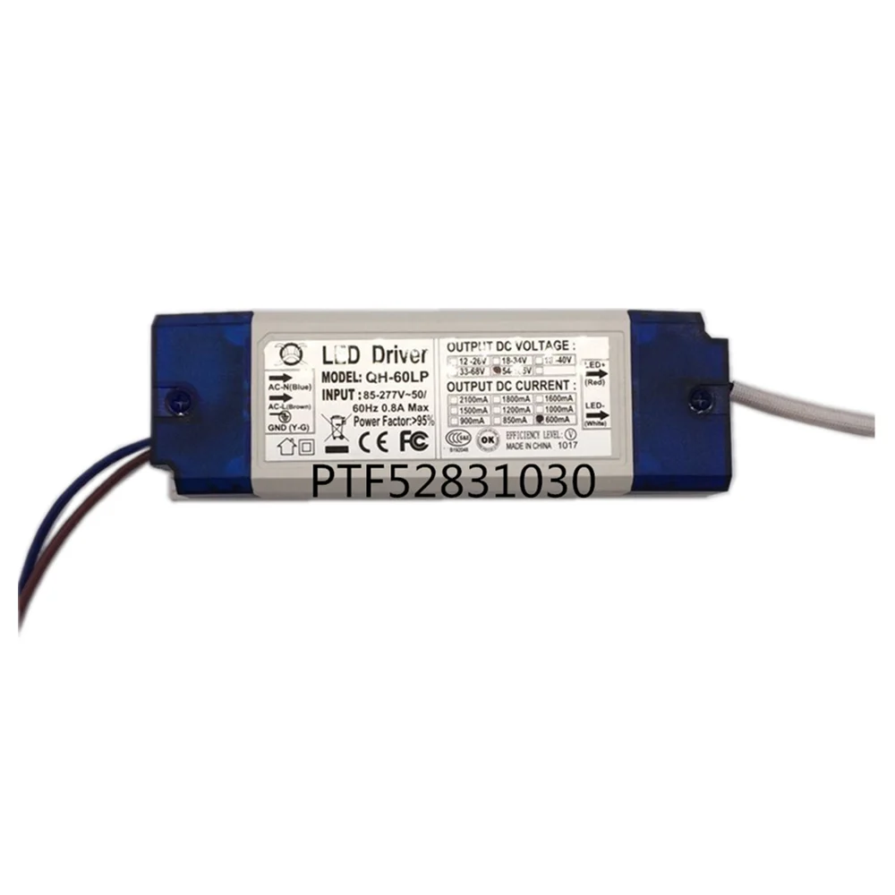 5 шт. 40 Вт 50 Вт 60 Вт светодиодный драйвер 18-30x3w 600ma dc54-105v высокое Мощность LED Powr питания для прожектора