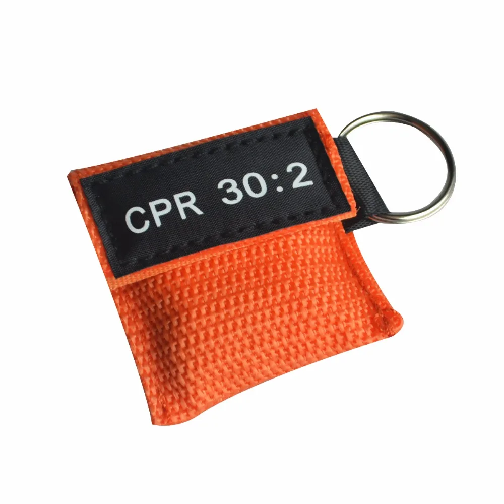 10 шт. реаниматор для искуственного дыхания Poucket маска 7 цветов Защитный экран CPR сердечно-легочной реанимации 30: 2 с брелки для ключей для оказание первой помощи обучение