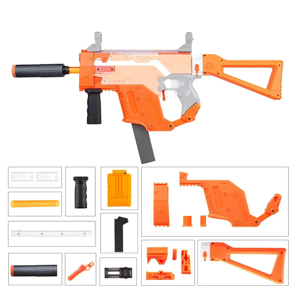 

WORKER Easy Installation MOD Orange Kriss Vector Imitation Kit 12 Items for Nerf STRYFE Modify Toys Gift for Toys Game Players