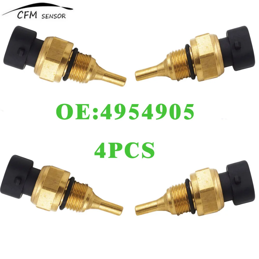 4pcs New 4954905 Coolant Oil Fuel Temperature Sensor For Dodge Ram 2500
