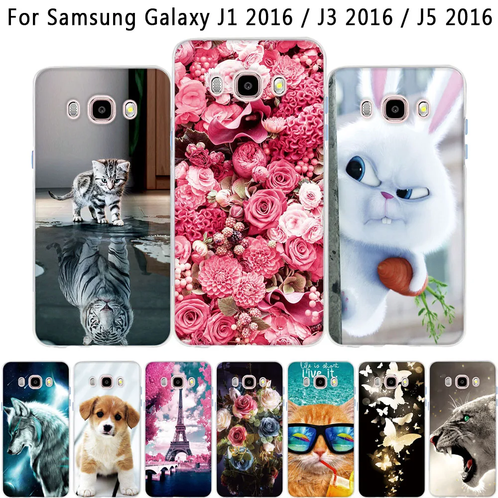

For Samsung Galaxy J1 J3 J5 2016 Case J120F J320F J510F Bag Soft TPU Silicone Fundas Coque For Samsung J1 J3 J5 2016 Phone Cases