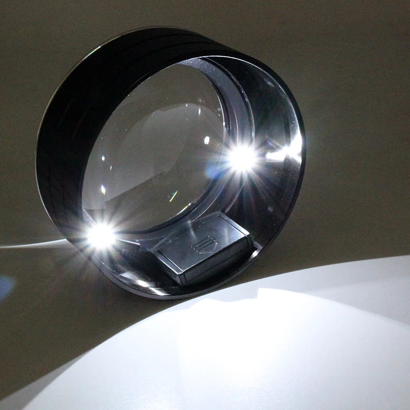 FGHGF круглая форма Zeiss 3 Светодиодный свет K9 оптические линзы для чтения увеличительное стекло настольное зеркало