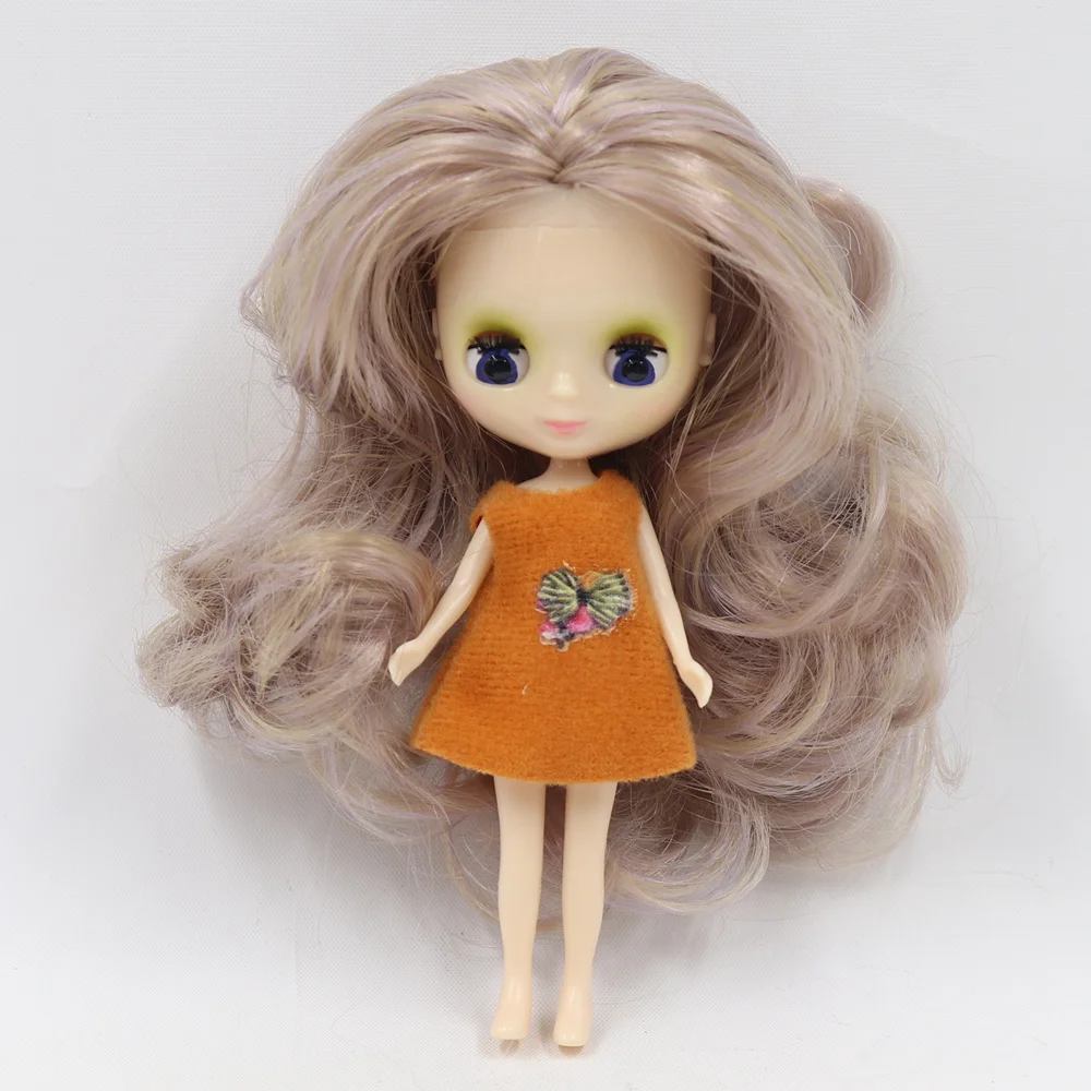 Фабрика мини blyth кукла 10 см красочные волосы цвет с случайным платье с челкой или без челки нормальное тело DIY модные игрушки