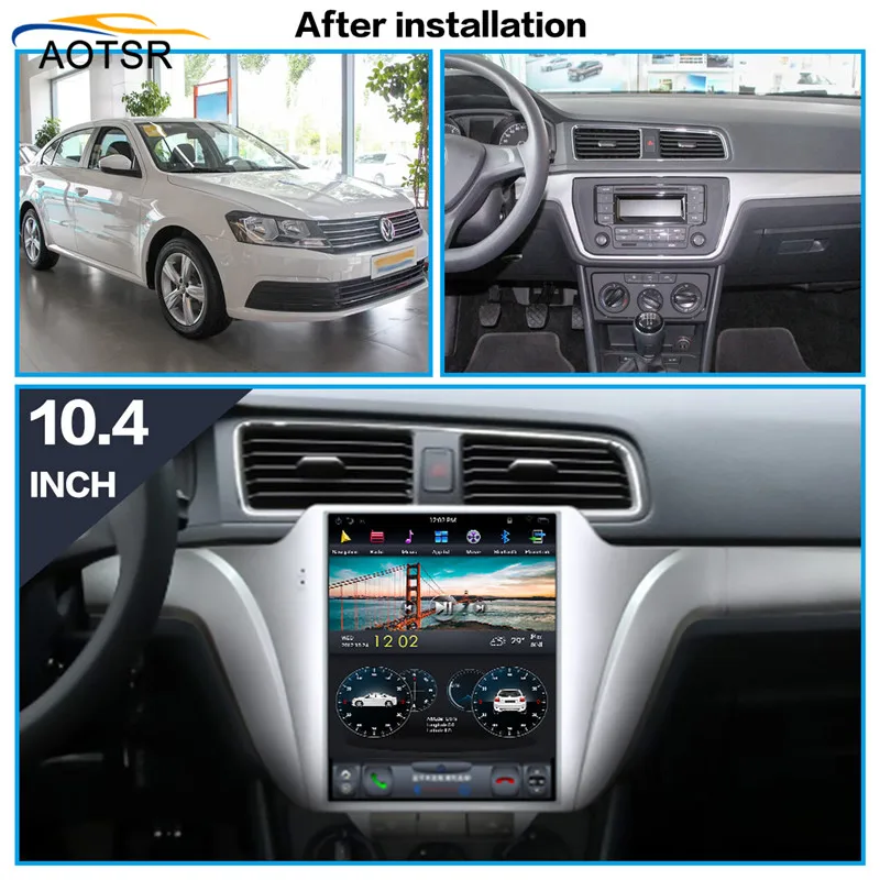 Discount Tesla Style BIG Screen Android 7.1 car gps navigation head unit For Volkswagen/VW LAVIDA 2016+ car radio stereo free map no dvd 3