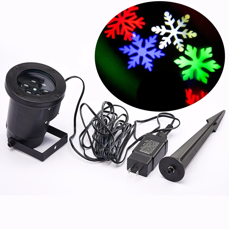 

LED Snowflake Effect Lights Outdoor Christmas Light Projector Garden Outside Holiday Xmas Tree Decoration Landscape Lighting
