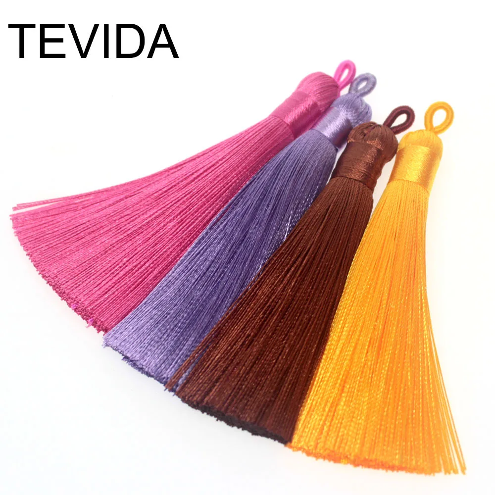 2pcs Polyester Silk Tassel Charms Necklace Earring Findings Chinese Knot Tassels DIY For Jewelry Making Accessories | Украшения и