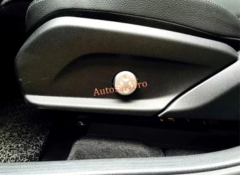 

matt chrome Car Seat Adjustment Button Cover Trim 2pcs for Benz Metris Vito V Class W447 2014 2015 2016