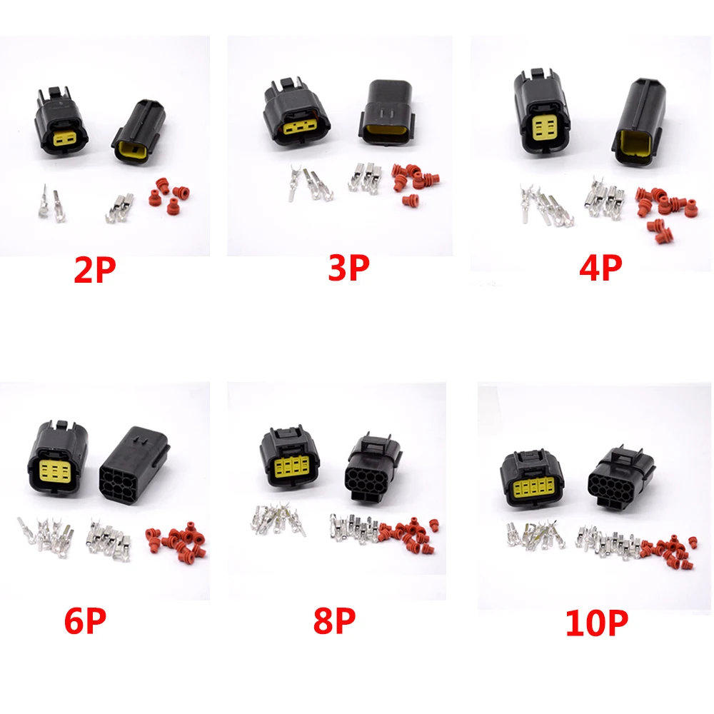 Купить 1 комплект 2/3/4/6/8/10 Pins путь водонепроницаемый соединитель ...