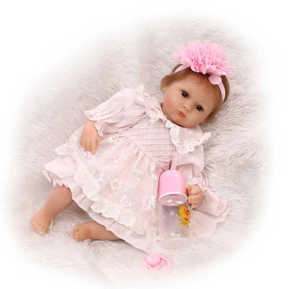 ФОТО 42cm Bebe doll reborn cloth body silicone reborn babies best children birthday gift play house toys alive bonecas 