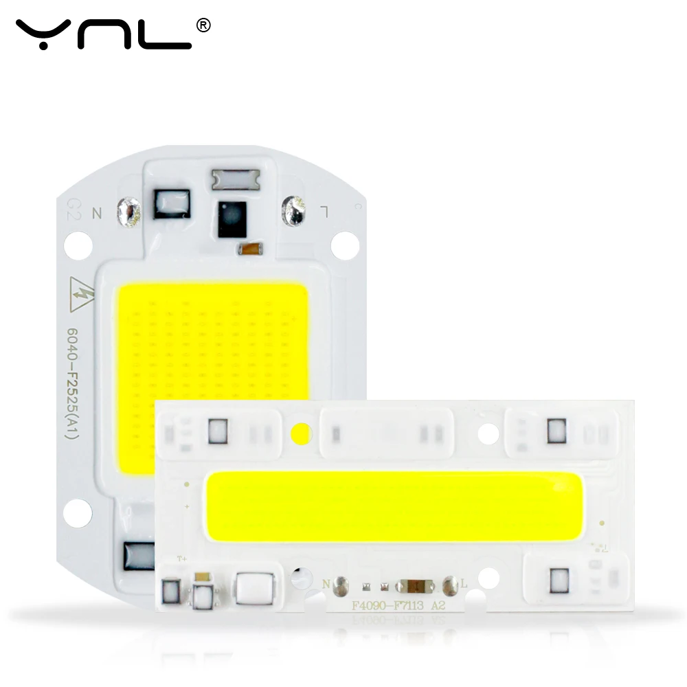 Светодиодный прожектор YNL COB 20 Вт 30 50 70 100 светодиодный чип бусина 220 В вход IP65 умный IC DIY|chip gold|ic chipchip foam |