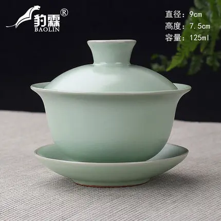 14 Керамическая большая Gaiwan, чайная чашка Jingdezhen Celadon, чайная тарелка кунг-фу, белая фарфоровая чайная посуда, аксессуары для китайского чая - Цвет: 14