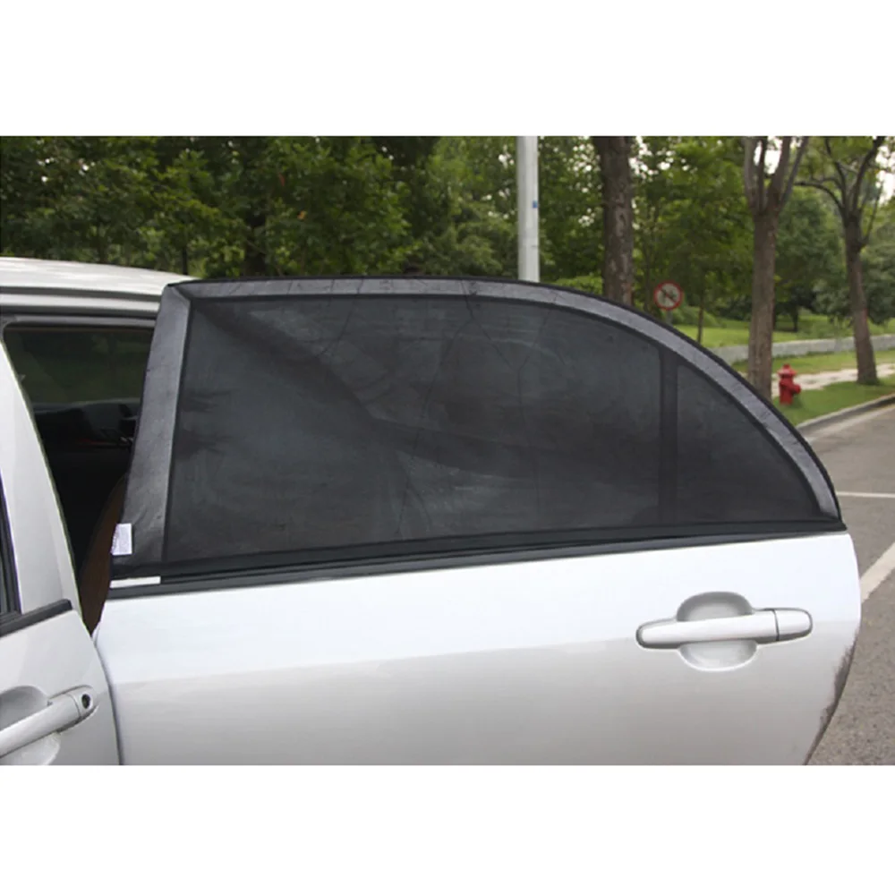 

Auto Car Adjustable Side Rear Mesh Cov Black Mesh Solar Protection Car Cover Visor Shield Sunshade UV Protection Size L