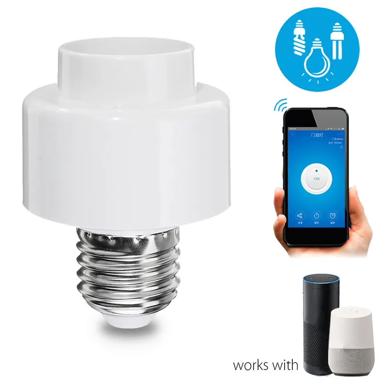 e26 e27 wifi bulb light lamp socket adapter converter wifi adapter for light bulb
