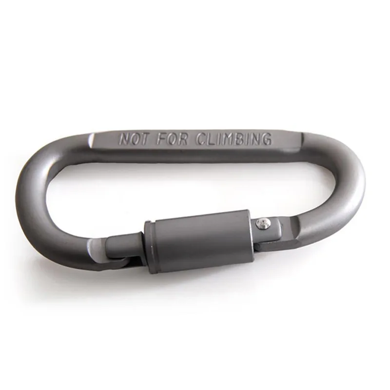 80mm Bold Carabiner Aluminum Alloy Carbine D Shaped Carbines Locking Carabiners Snap Hook Keychain Outdoor Buckle  (2)