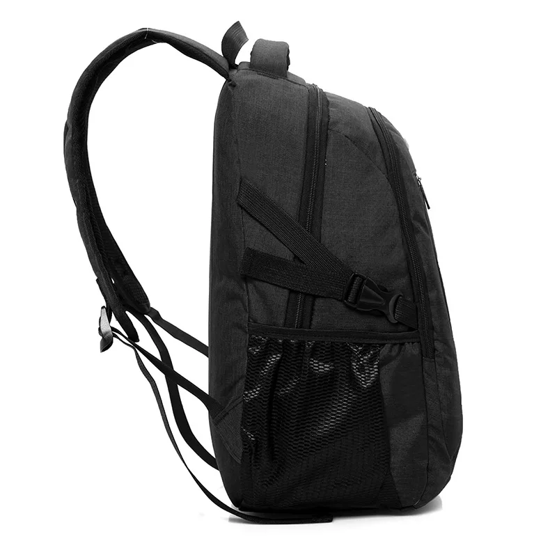 14 pulgadas portátil mochila de Nylon de alta calidad de carga USB mochila de viaje de negocios negro mochilas para hombres mochila hombre mochila