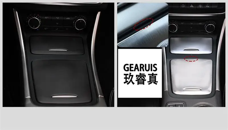Автомобильный Стайлинг нержавеющая стальные наклейки покрытие автомобиля центральной консоли сбоку Планки Рамка для Mercedes Benz CLA GLA класса W117 C117 X156