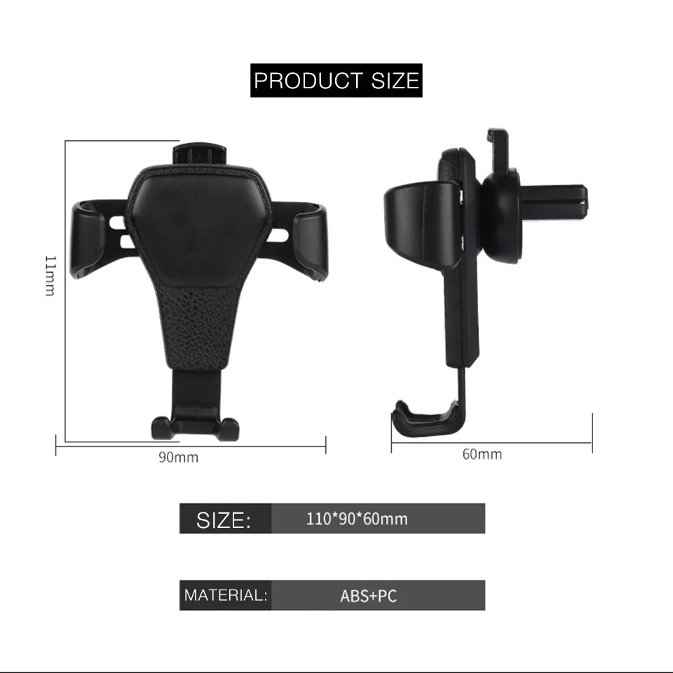 Tendway Smart Car Phone Holder for Phone in Car Gravity Cell Phone Clip Stand Universal Air Vent Mobile Phone Holder Car Mount   (3)