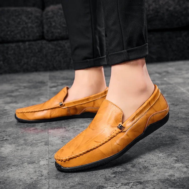 Chaussures Rouge Hommes Homme Mou Casual De En Cuir jaune Confortables Fond Luxe Mode Noir Slip vin La Coudre Aa52101 Main À on rn1frqX