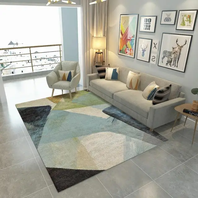 Geometric Modern Soft Nordic Carpets For Living Room Anti Slip Antifouling Area Rug In Bedroom Parlor Factory Direct Supply New