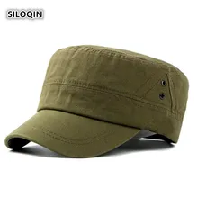 SILOQIN четыре сезона Мужская и женская трендовая хлопковая военная шапка простой Регулируемый размер монохромный язык шапки путешествия езда козырек